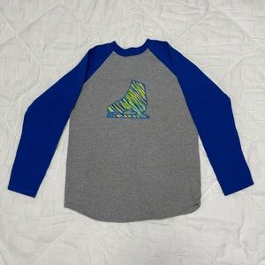 Handmade, new, never worn long sleeved ice skater t-shirt